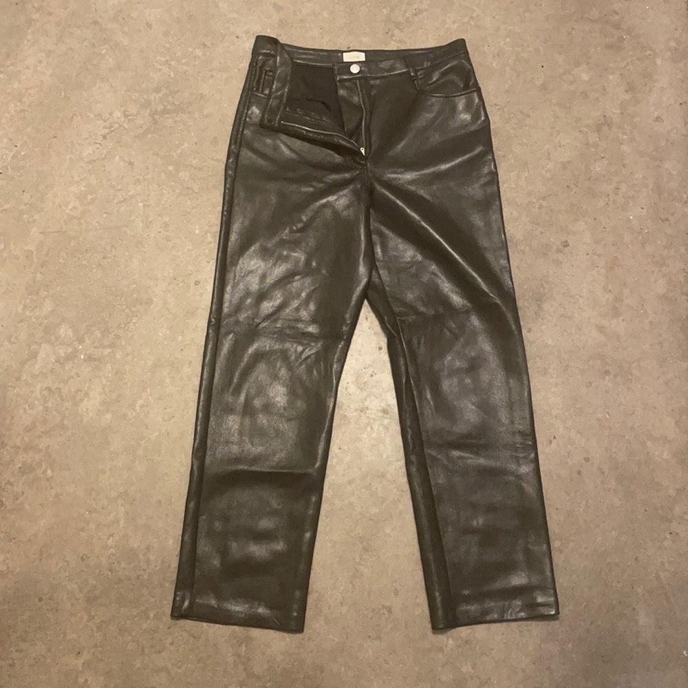 ARITZIA THE MELINA wilfred cropped leather pant size 10